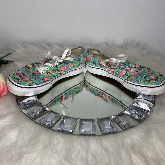 Vans Flamingo Tropical Palm Print Sneakers Kids 3 - Picture 3 of 10
